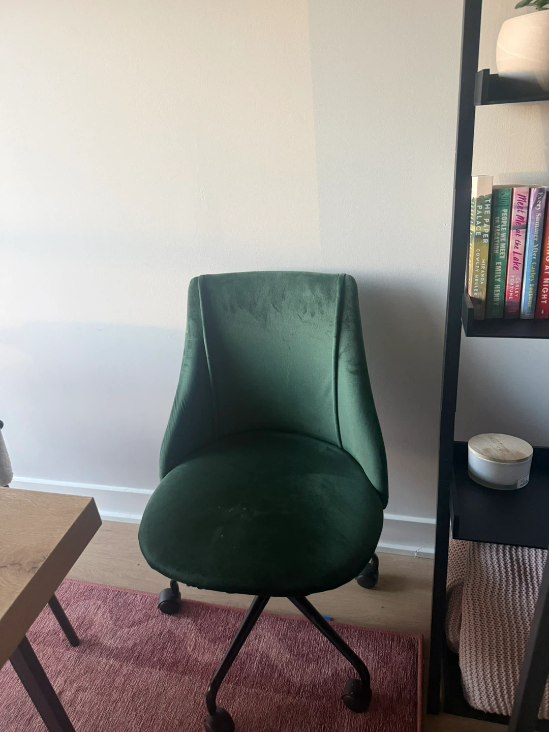 Green Velvet Office Chair