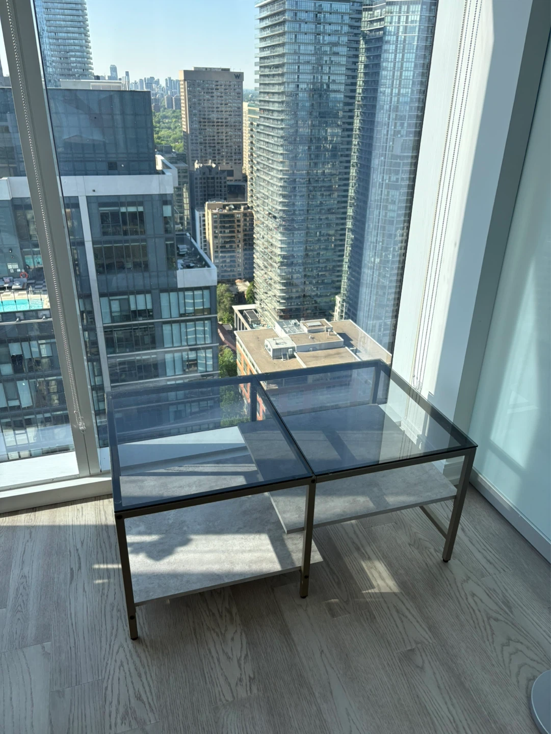RETAIL $200 |  HOMOOI Glass Coffee Table - photo 2