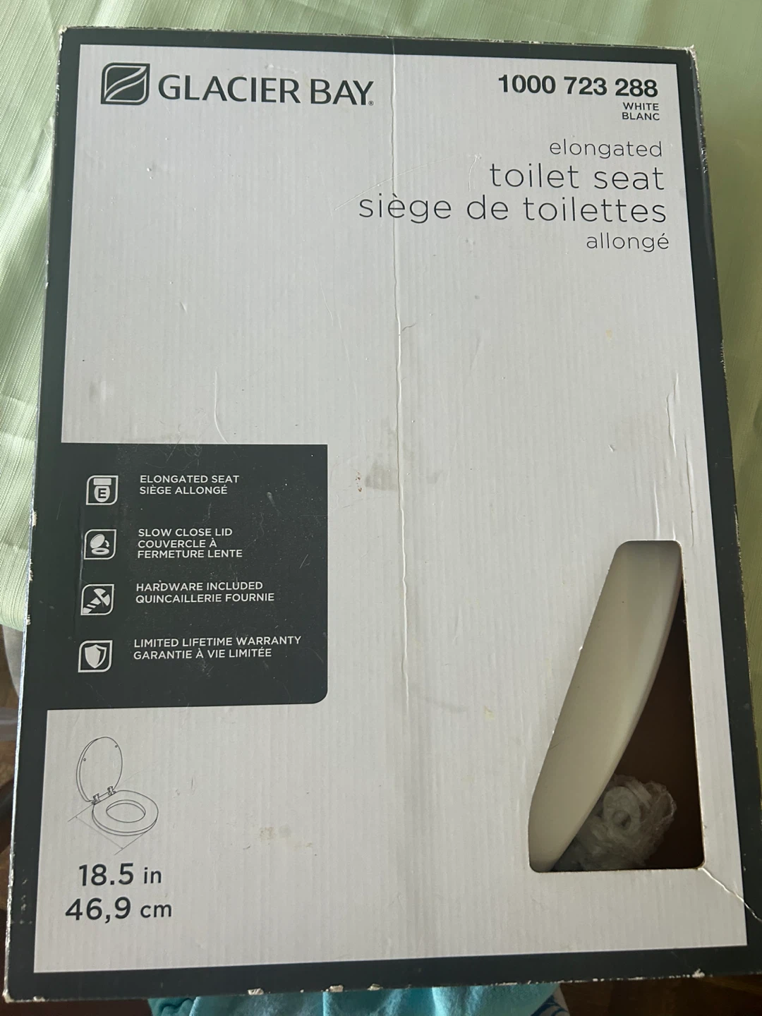 Glacier Bay Elongated Toilet Seat - White