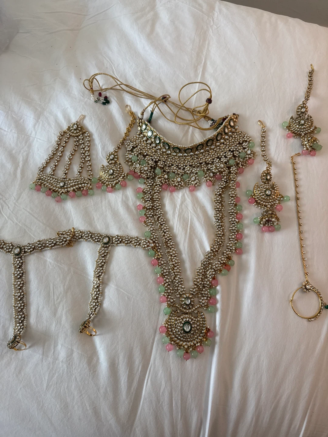 Indian Bridal Jewelry Set with Necklace and Earrings