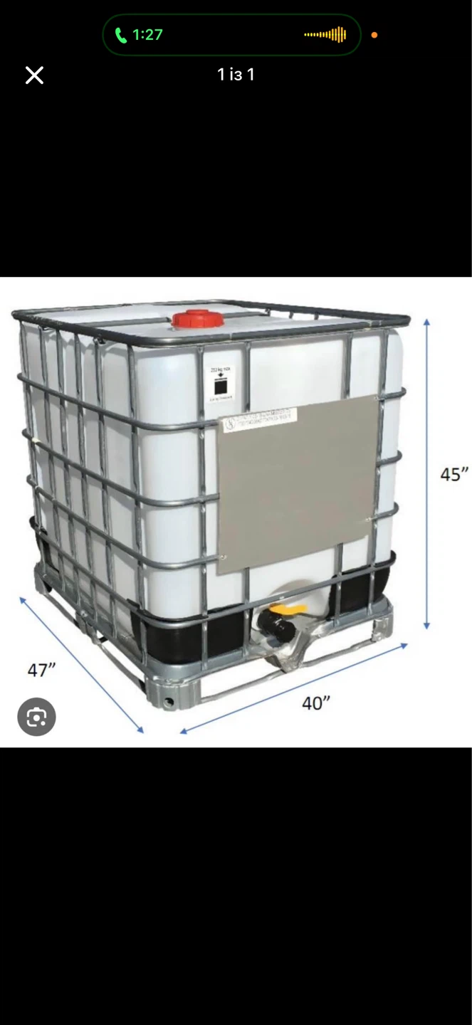 Water  Tank 250 gallon