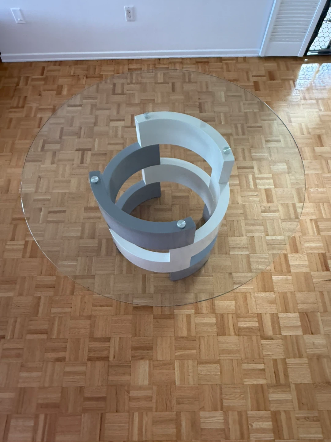 Glass Dining Table with 4 Chairs