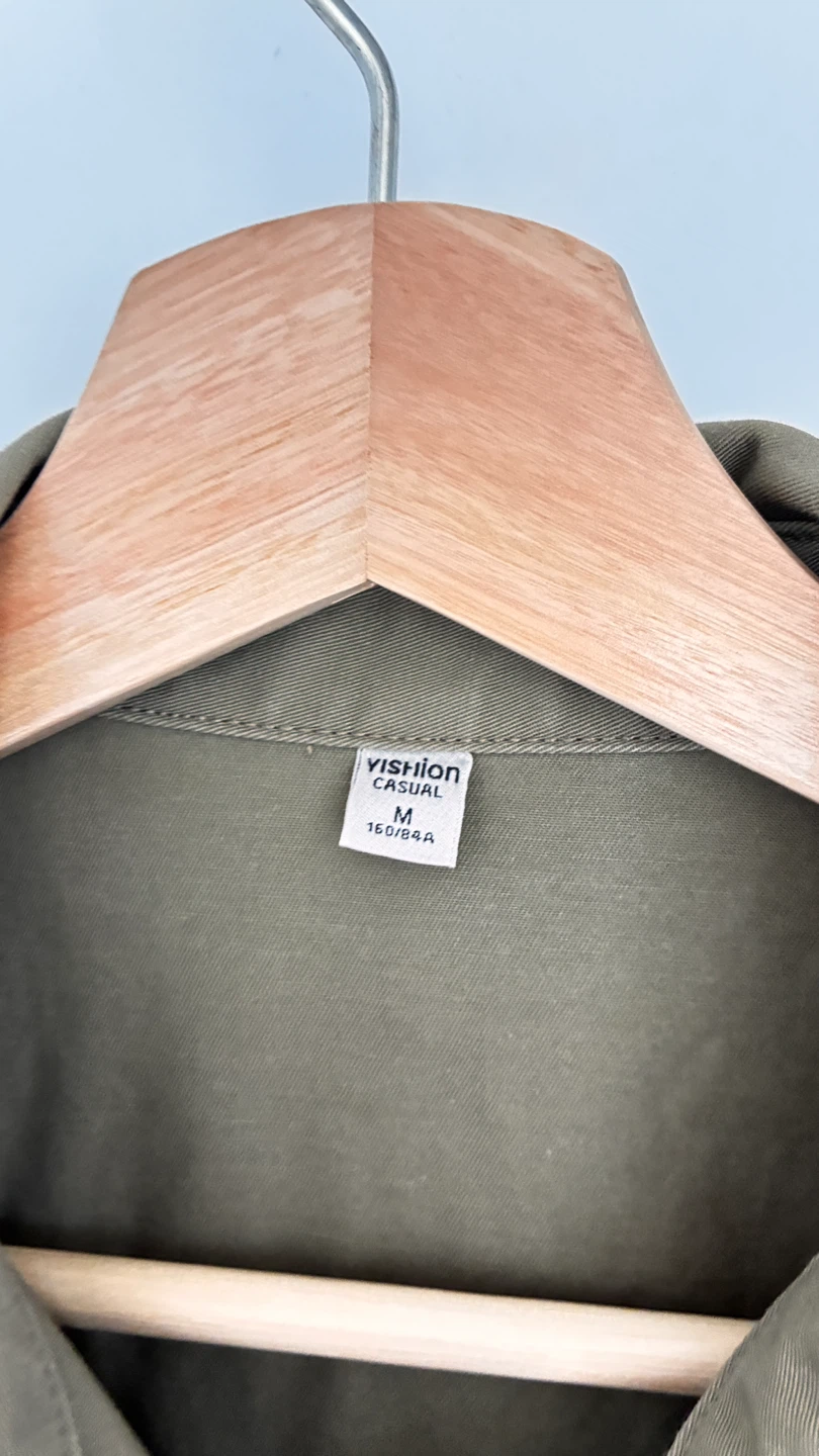 Yishion Casual Khaki Belted Shirt Dress - photo 2