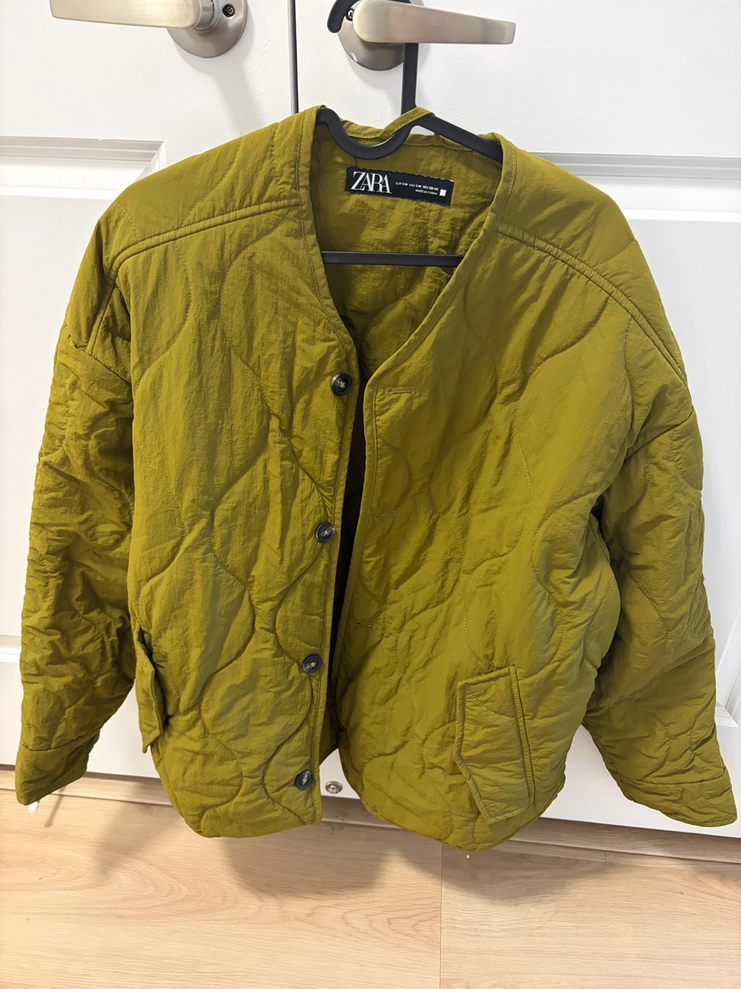 ZARA Quilted Jacket - Olive Green