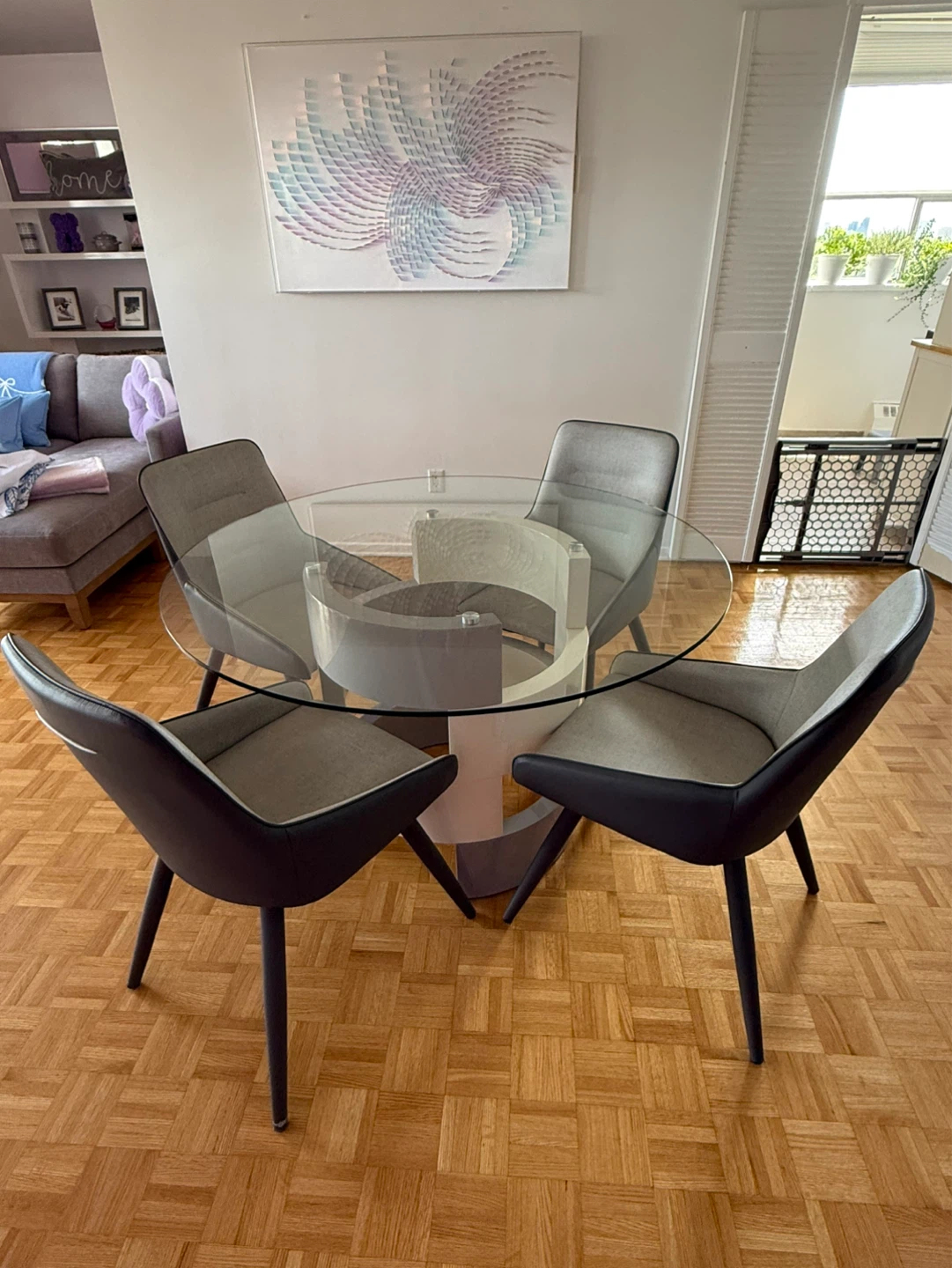 Glass Dining Table with 4 Chairs - photo 5