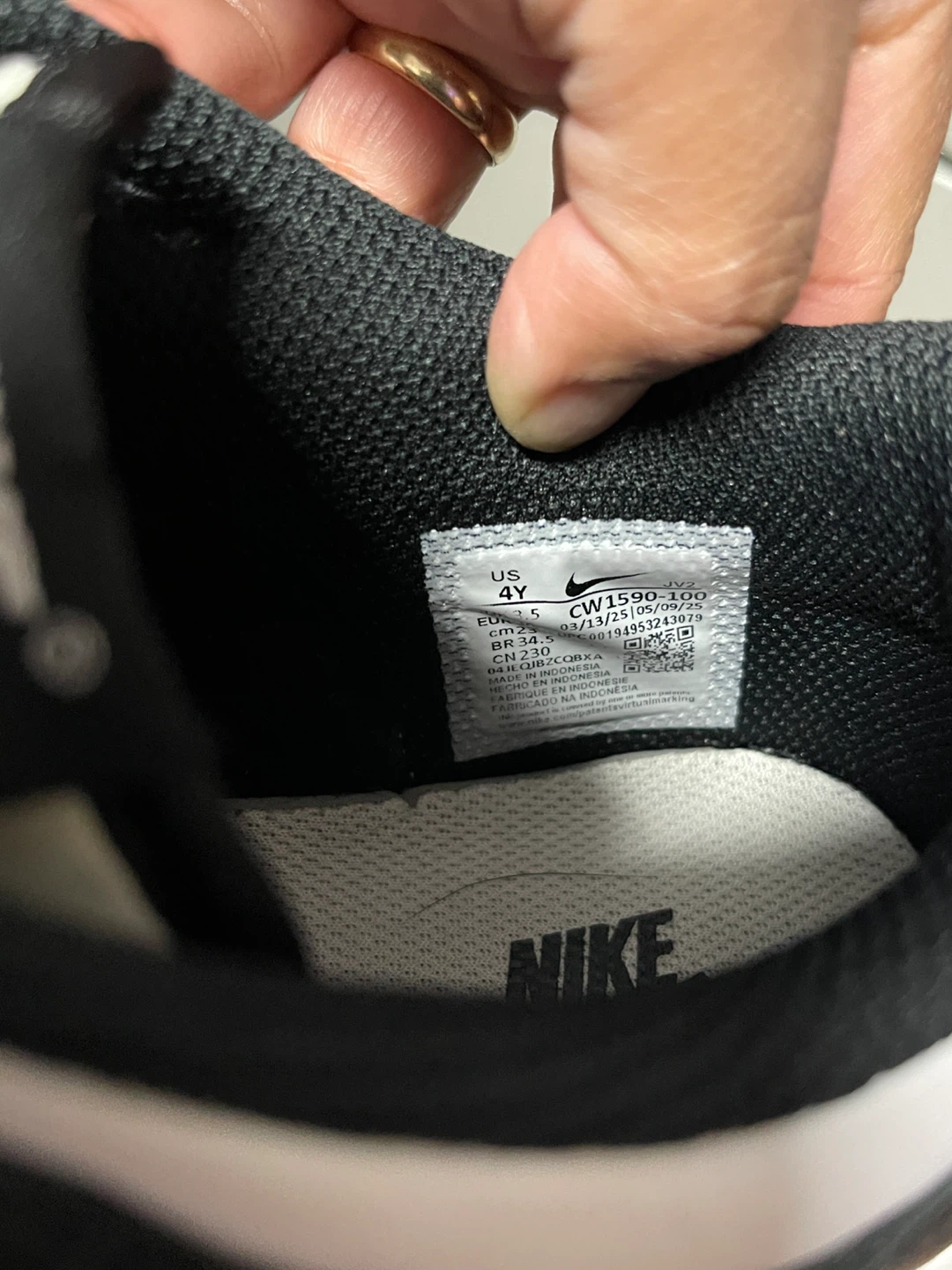 Nike Dunk Low Black White GS Youth Shoes - photo 4