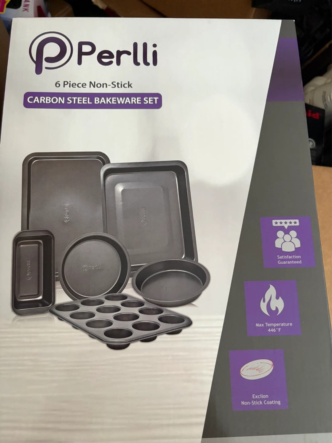 Perlli 6 Piece Non-Stick Carbon Steel Bakeware Set