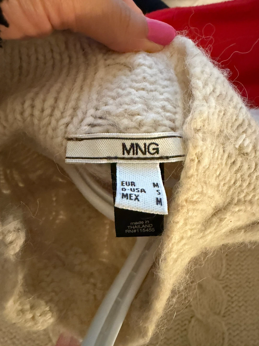 MNG Cream Cable Knit Turtleneck Sweater Size M ⚽️ - photo 4