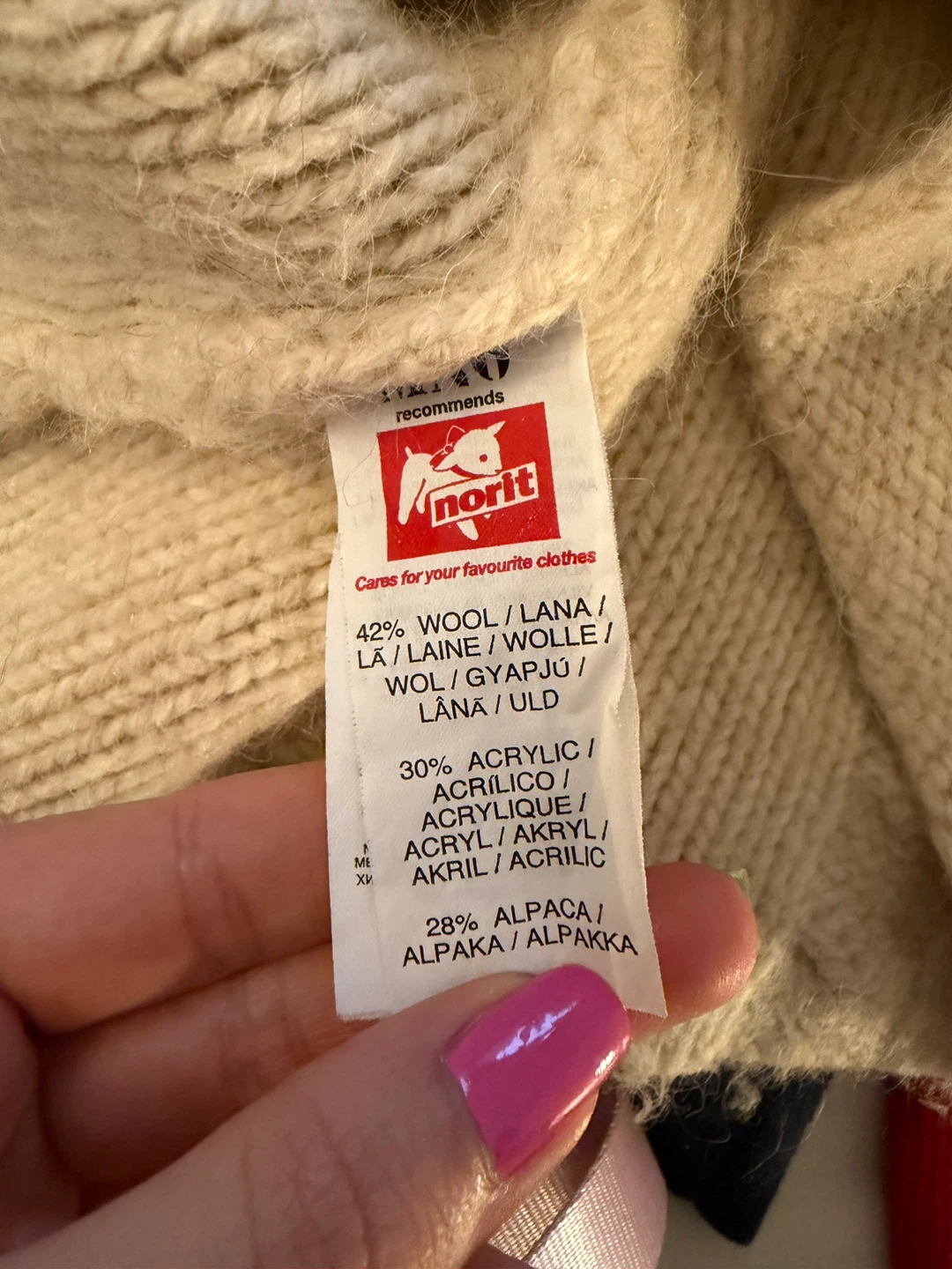 MNG Cream Cable Knit Turtleneck Sweater Size M ⚽️ - photo 3