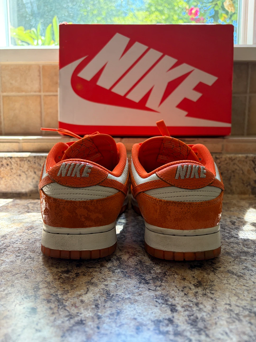 Nike Dunk Low Orange White Sneakers - photo 2