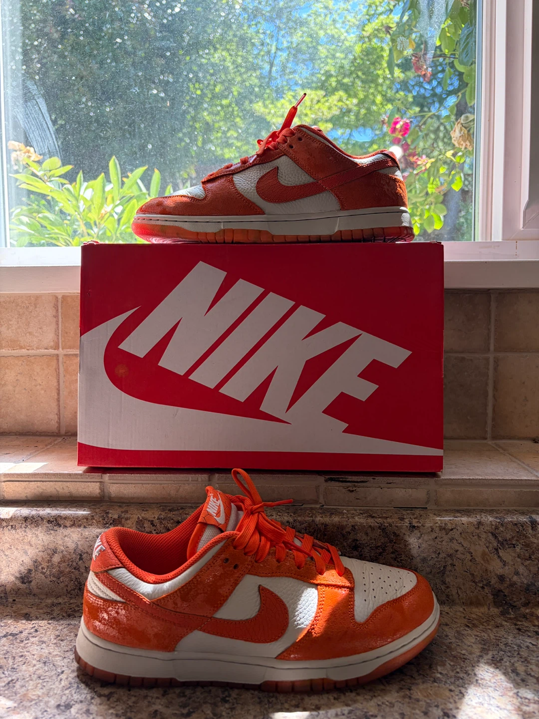 Nike Dunk Low Orange White Sneakers