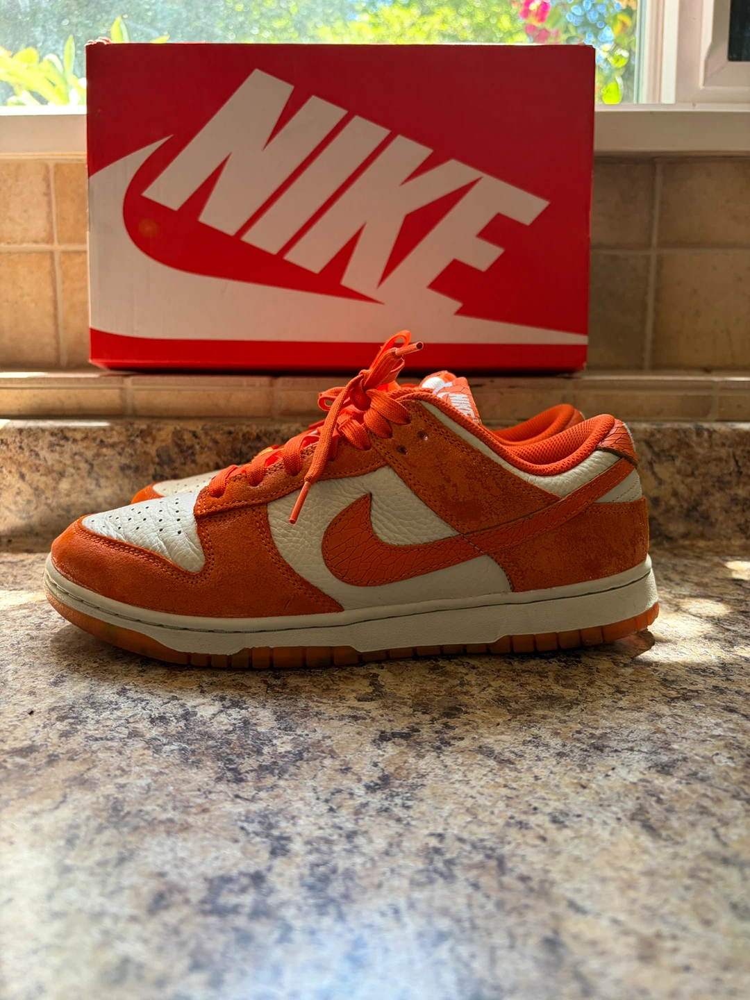 Nike Dunk Low Orange White Sneakers - photo 3