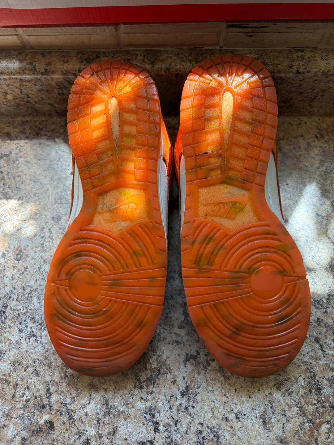 Nike Dunk Low Orange White Sneakers - photo 5