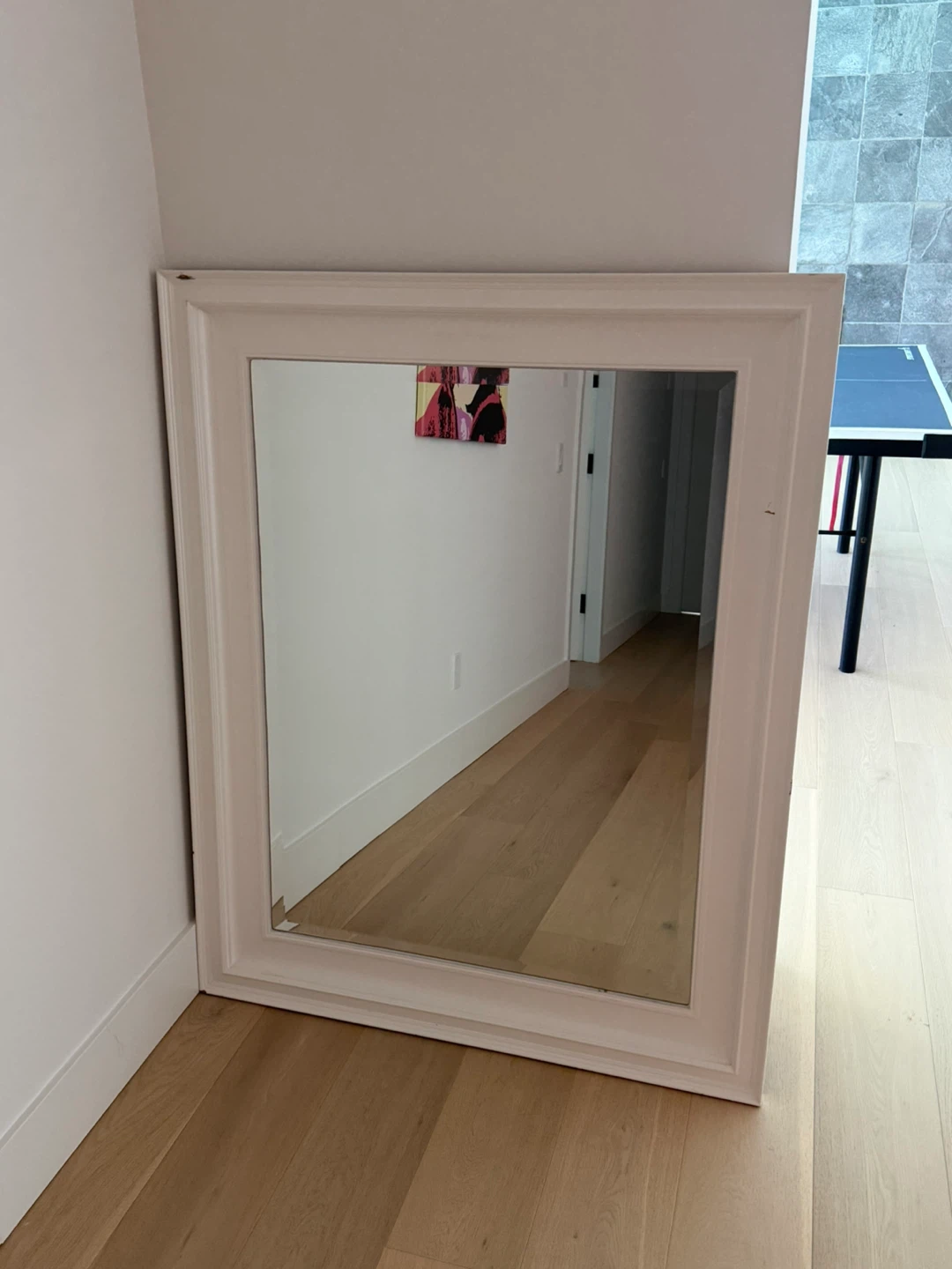 White Framed Mirror