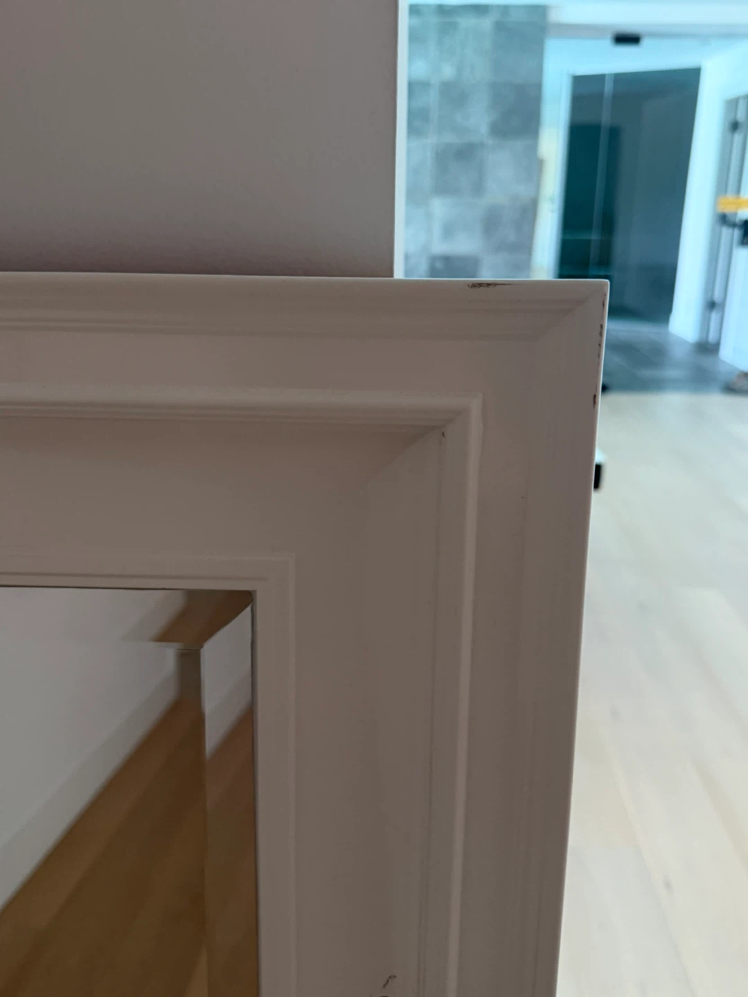 White Framed Mirror - photo 2