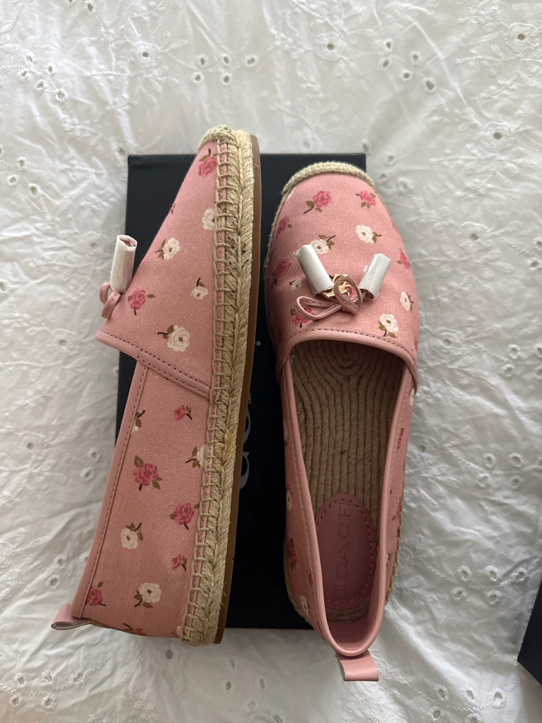 Coach Pink Floral Espadrille Flats - photo 2