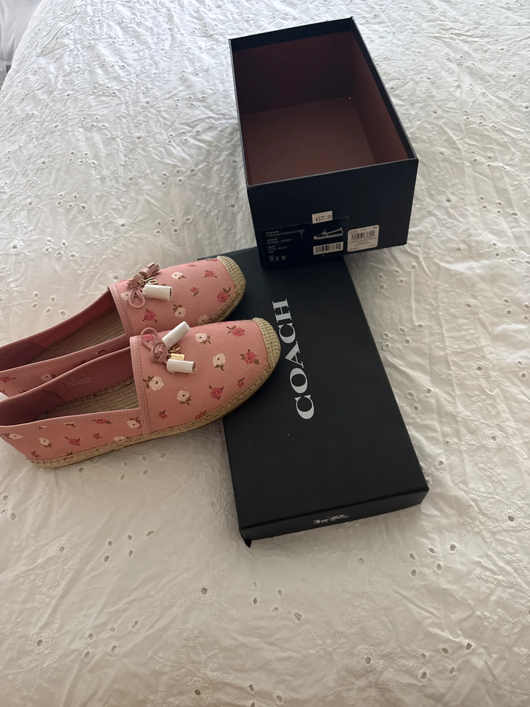Coach Pink Floral Espadrille Flats - photo 3