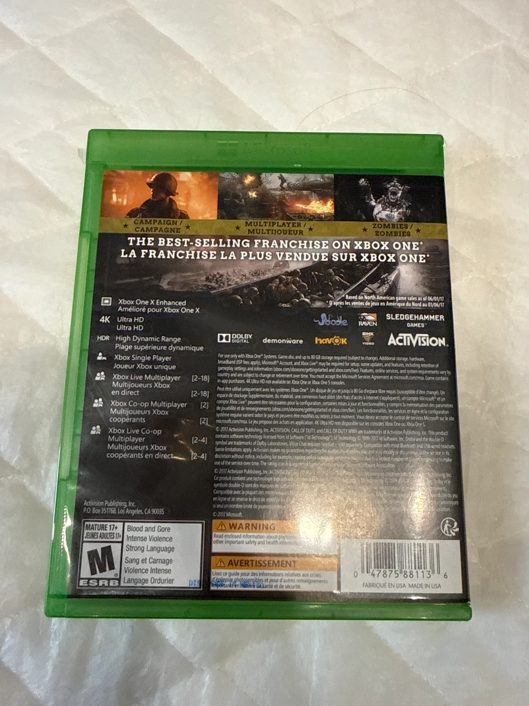 Call of Duty WWII Xbox One Game - photo 3