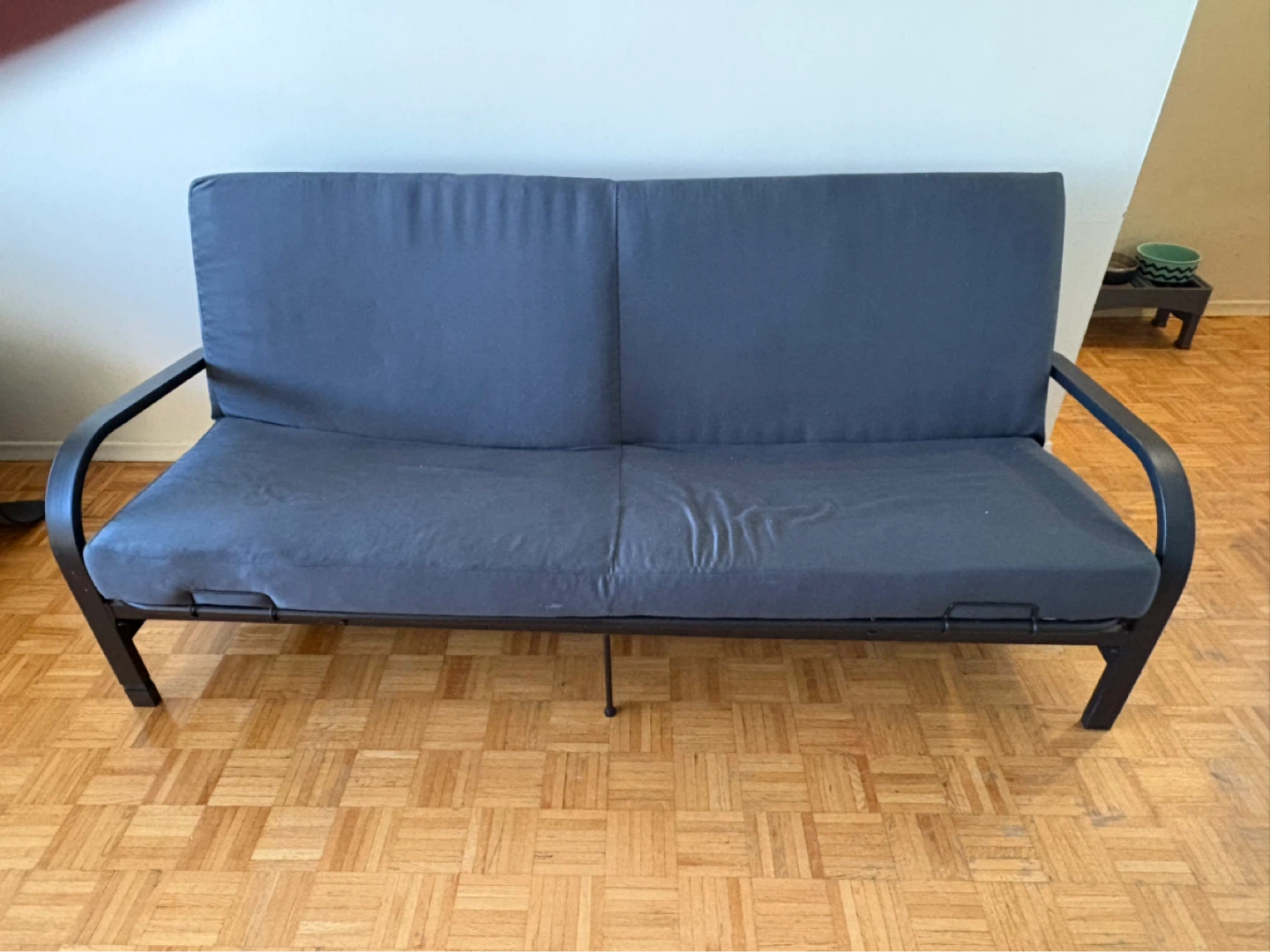Dark Grey Futon Sofa - photo 2