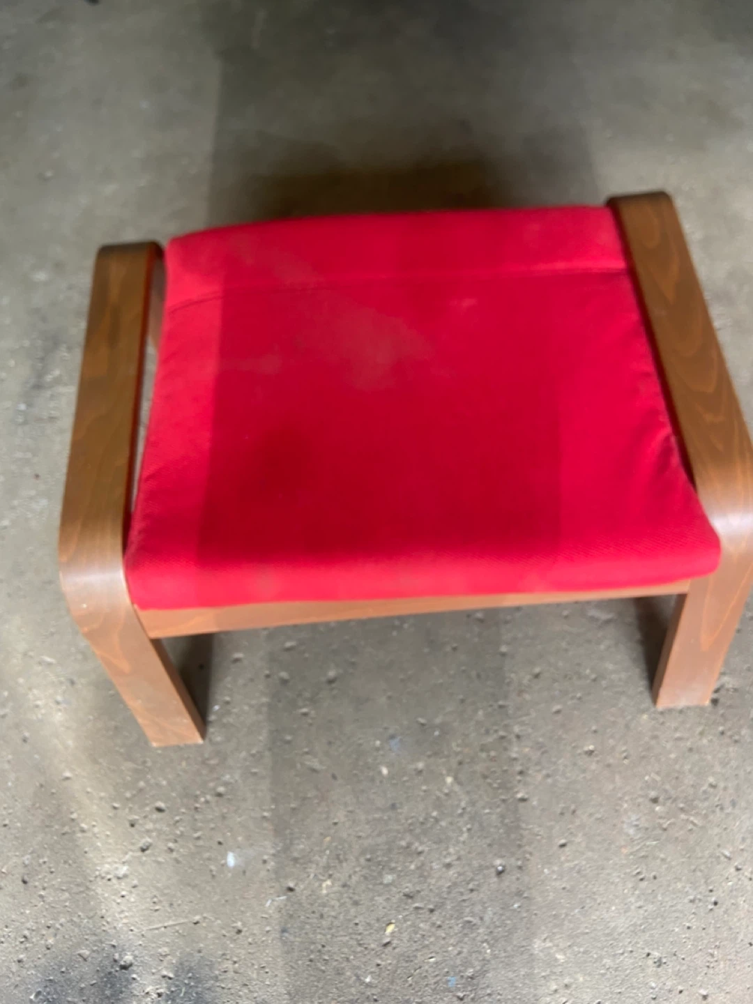 Red Lounge Chair with Ottoman - photo 4