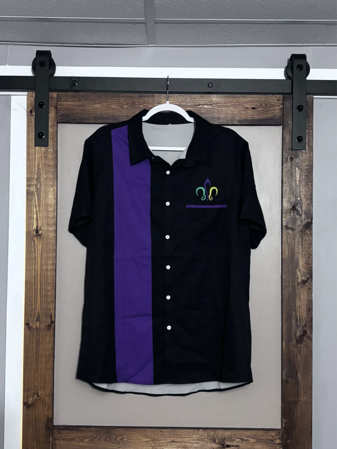 ⚽️Black & Purple Bowling Shirt