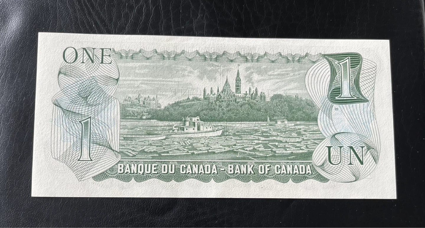 Vintage 1973 parliament Bank of Canada One Dollar Bill (1973)