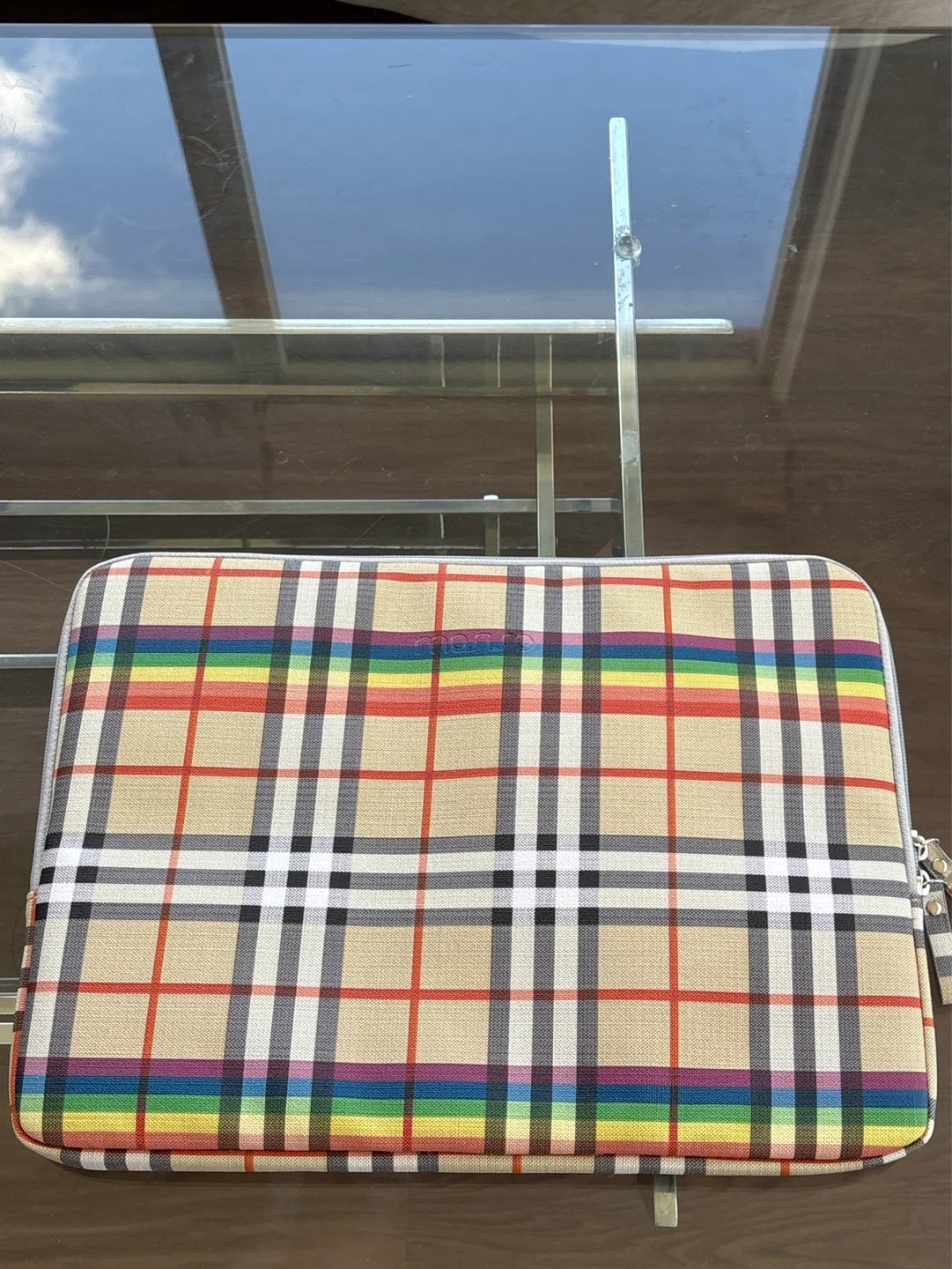 Burberry Nova Check Rainbow Laptop Sleeve
