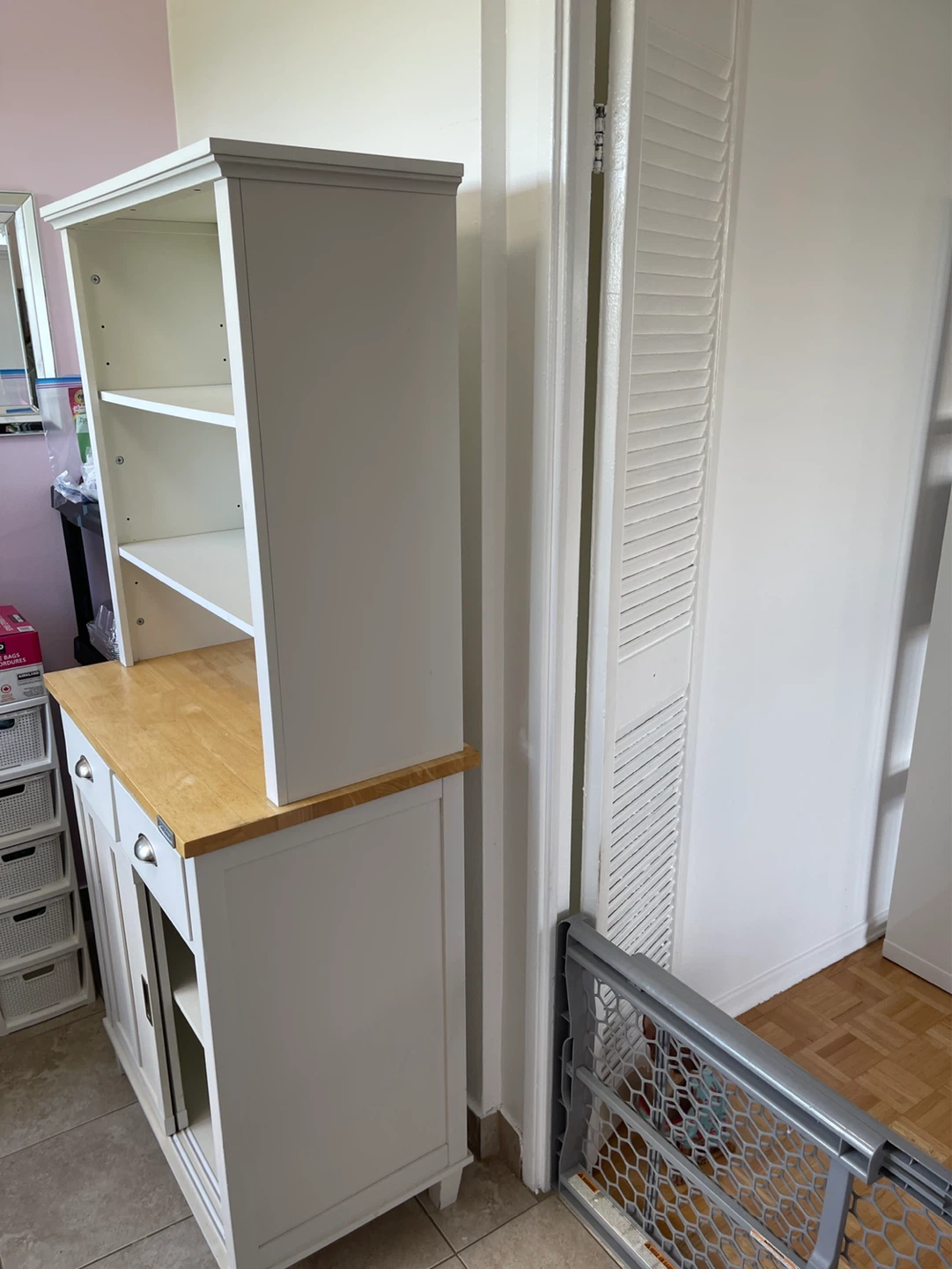 Cuisinart White Kitchen Hutch with Drawers and Cabinet - photo 3