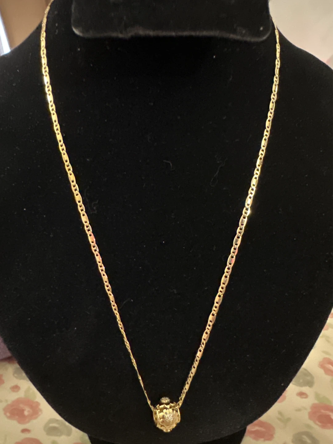 14k Gold laminated  Necklace with Pendant - photo 2