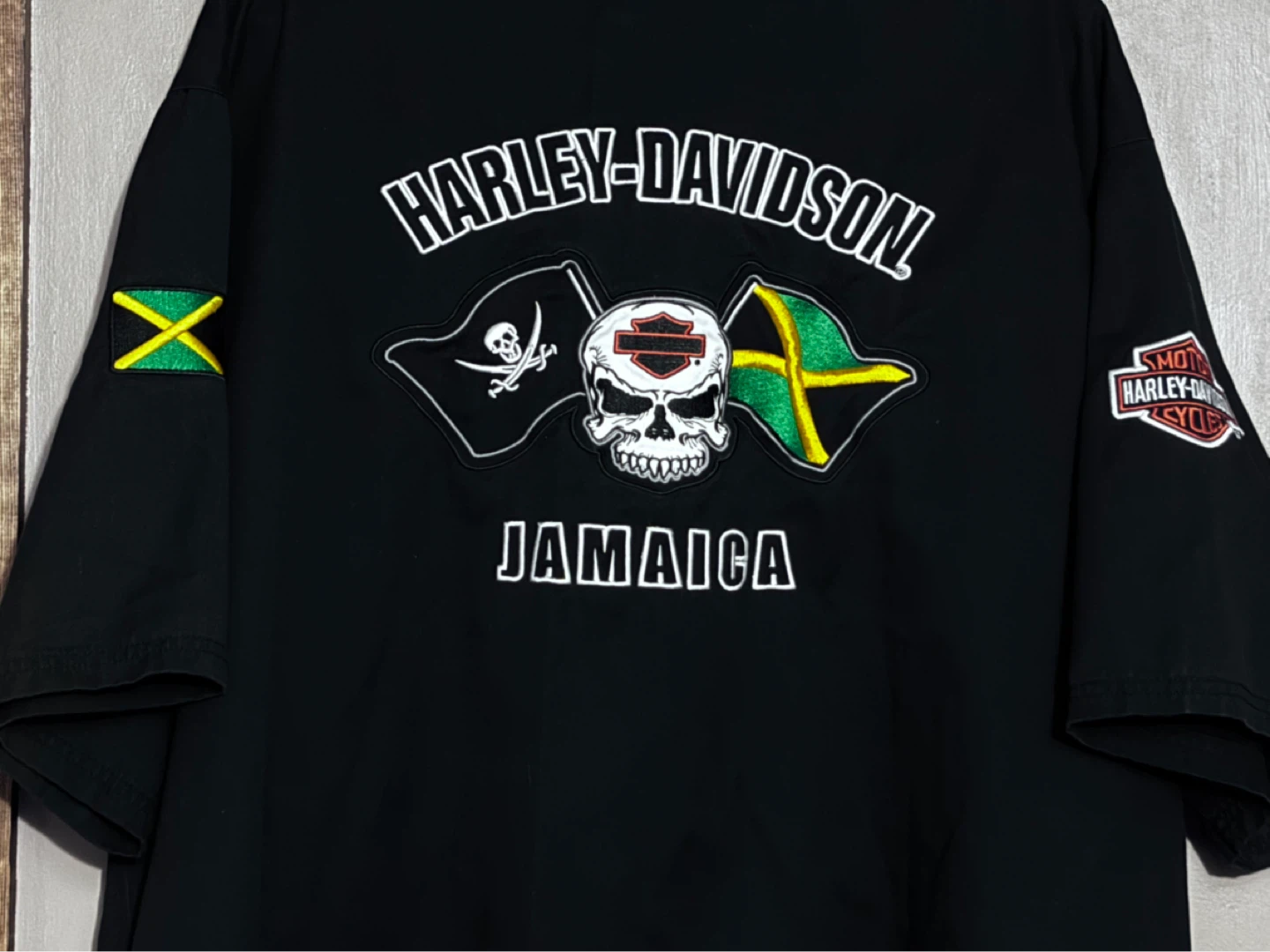 ⚽️Harley-Davidson Jamaica Short Sleeve Button-Up Shirt - photo 4