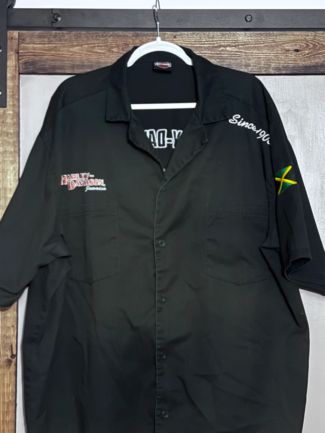 ⚽️Harley-Davidson Jamaica Short Sleeve Button-Up Shirt - photo 2