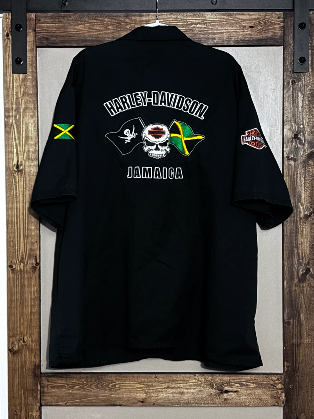 ⚽️Harley-Davidson Jamaica Short Sleeve Button-Up Shirt - photo 3