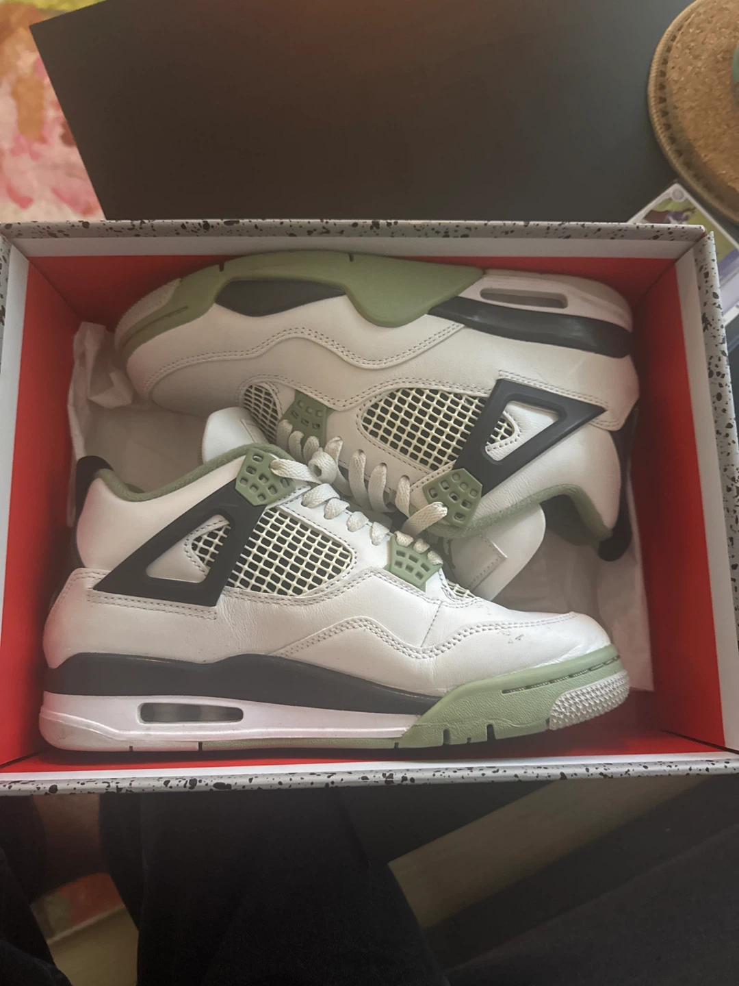 Seafoam Green Jordan4s