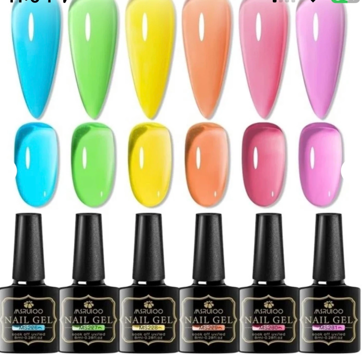⚽️Jelly Crystal Gel Nail Polish Set - 6 Colors