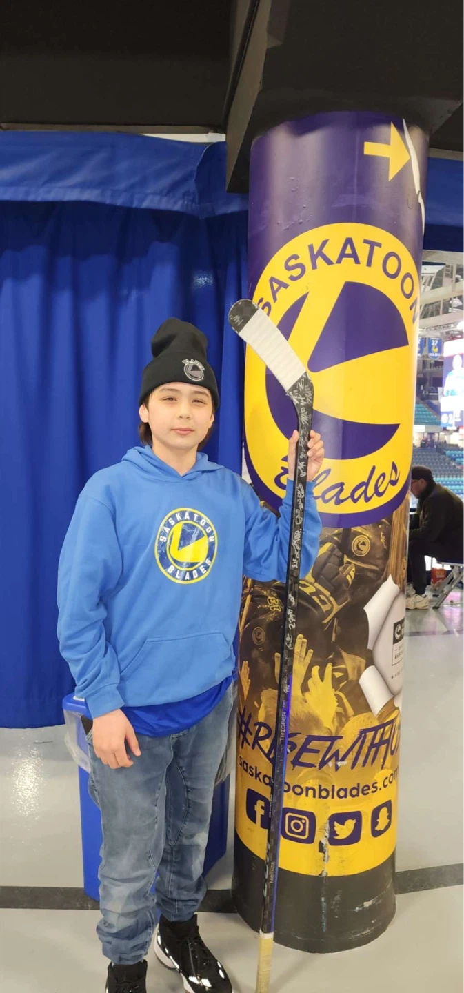 Signed blades goalie stick