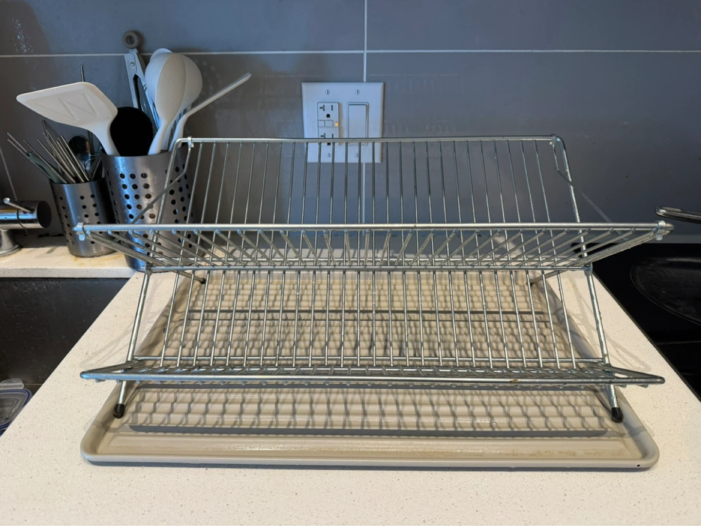Metal Dish Rack with Drip Tray