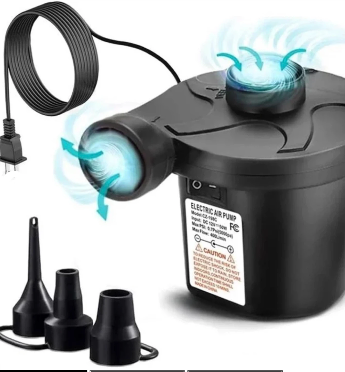 Electric Air Pump with 3 Nozzles⚽️ - photo 3