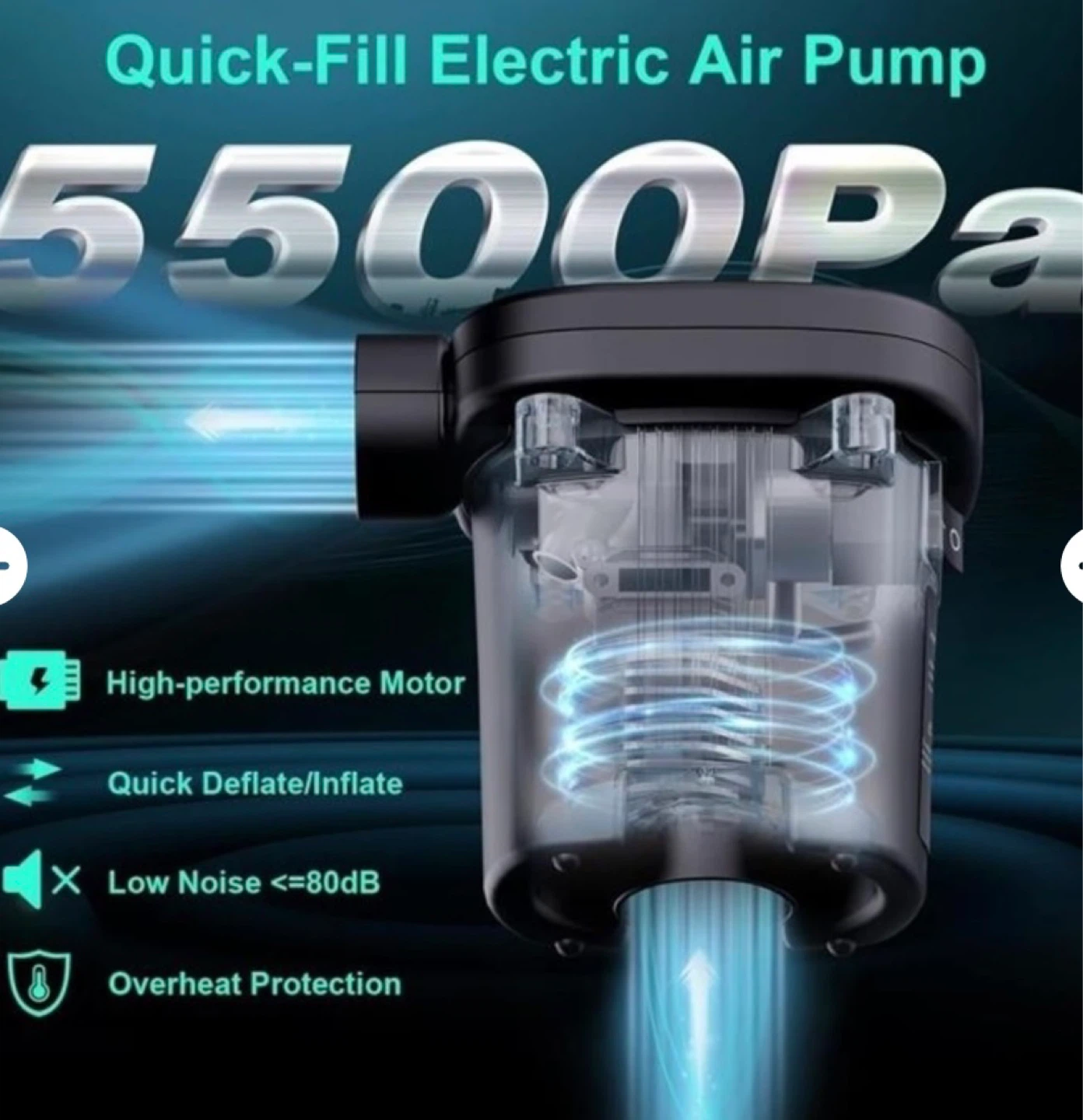 Electric Air Pump with 3 Nozzles⚽️ - photo 2