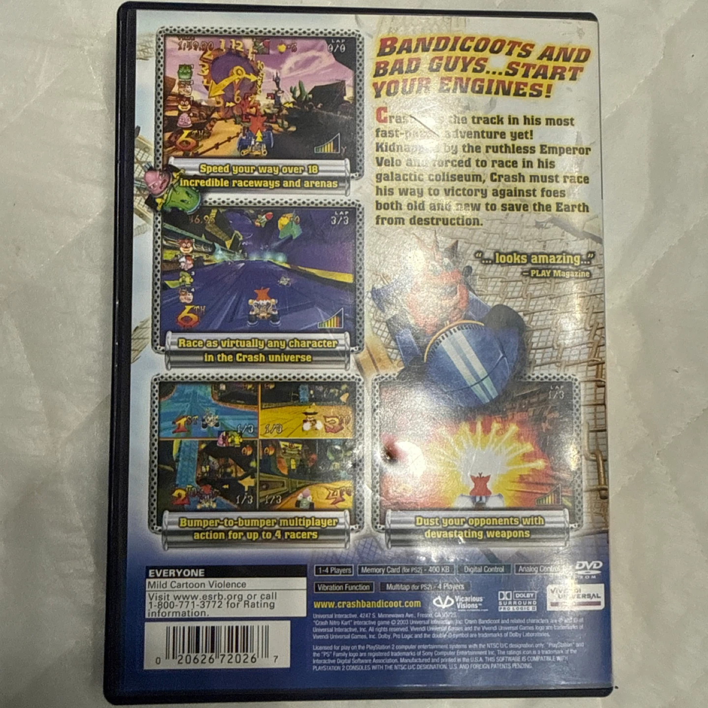 Crash Nitro-Kart PlayStation 2 Game - photo 3
