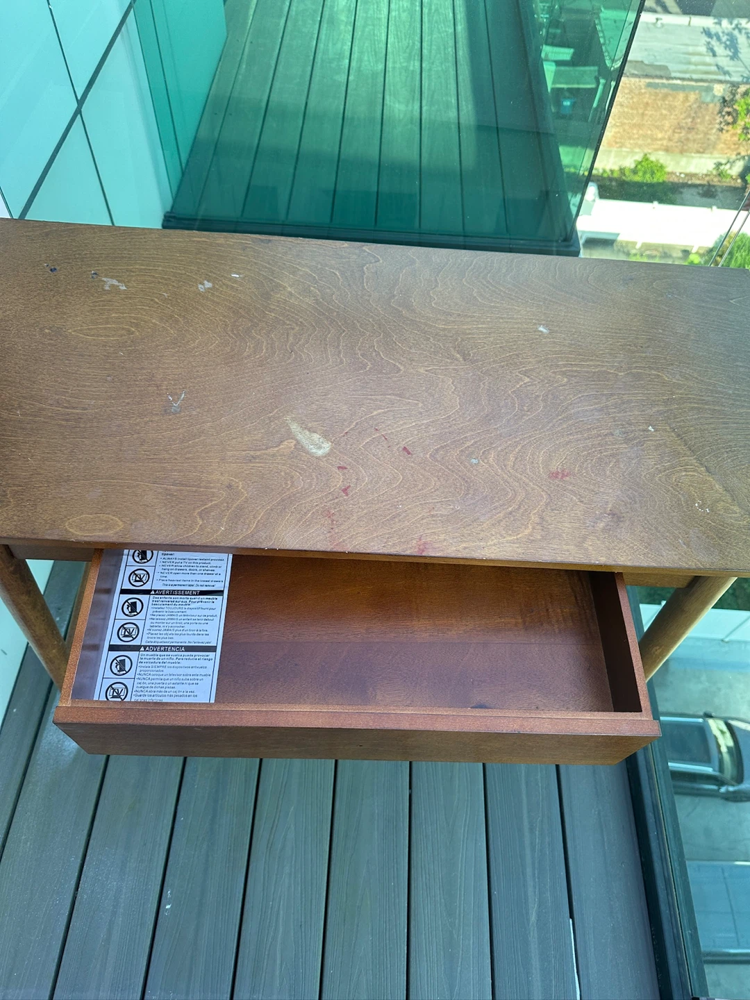Wooden Desk with Drawer - photo 4