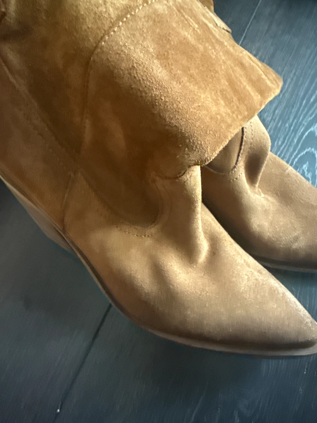 Cognac Leather Ankle Boots Size 37 - photo 2