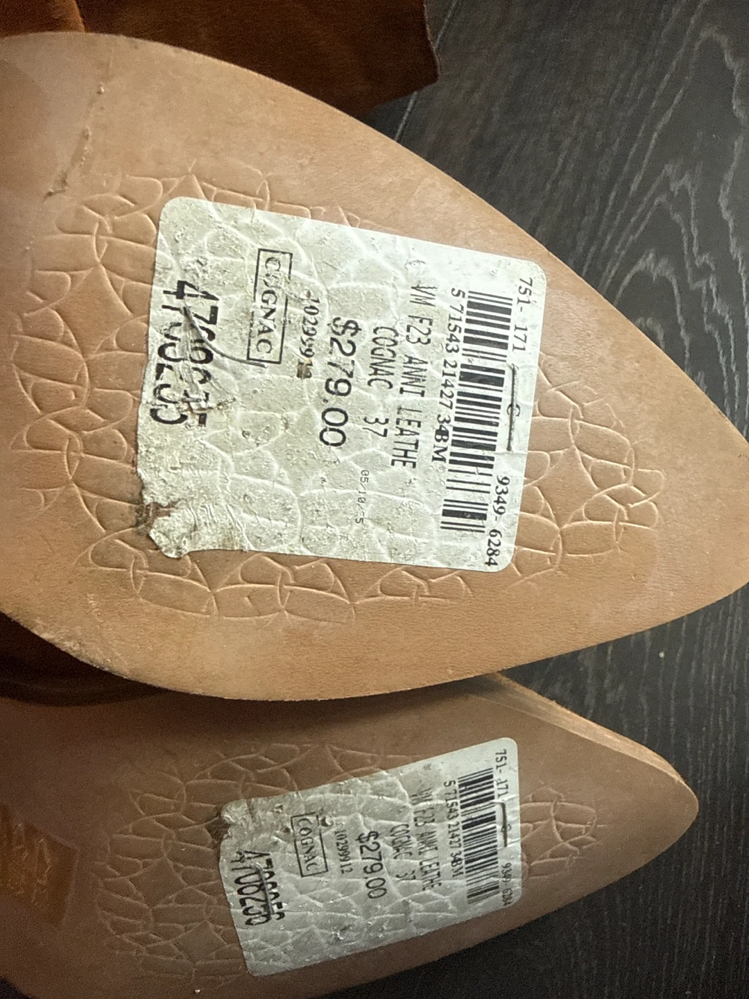 Cognac Leather Ankle Boots Size 37 - photo 3