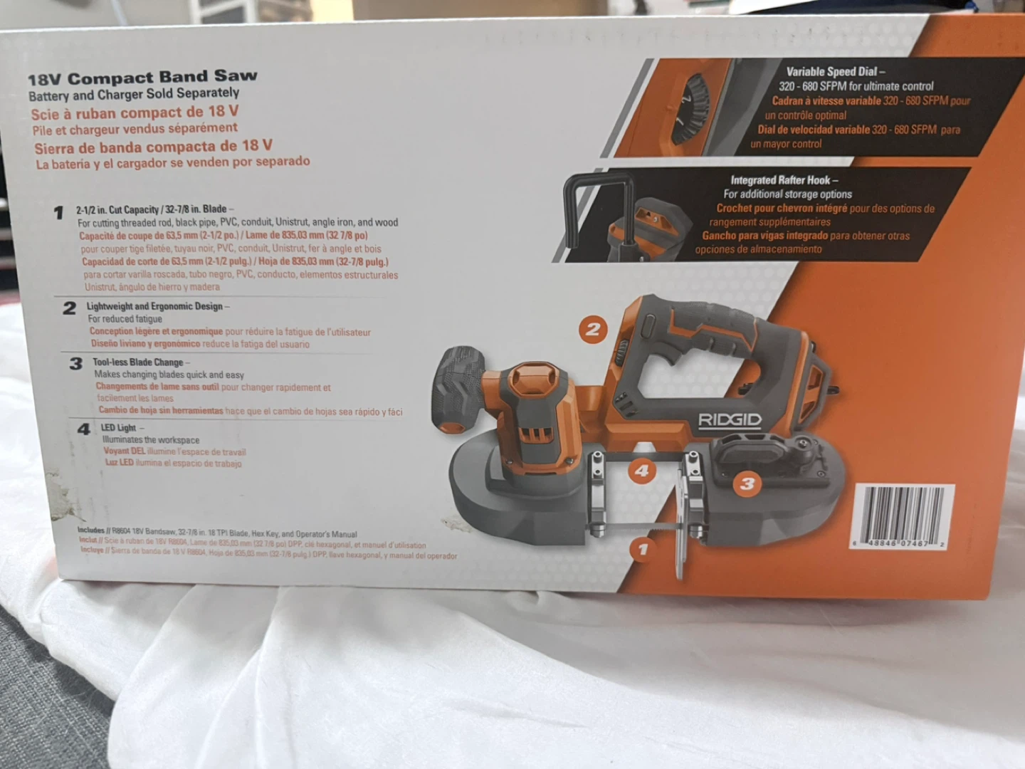 BNIB RIDGID 18V Compact Band Saw R8604B - photo 3