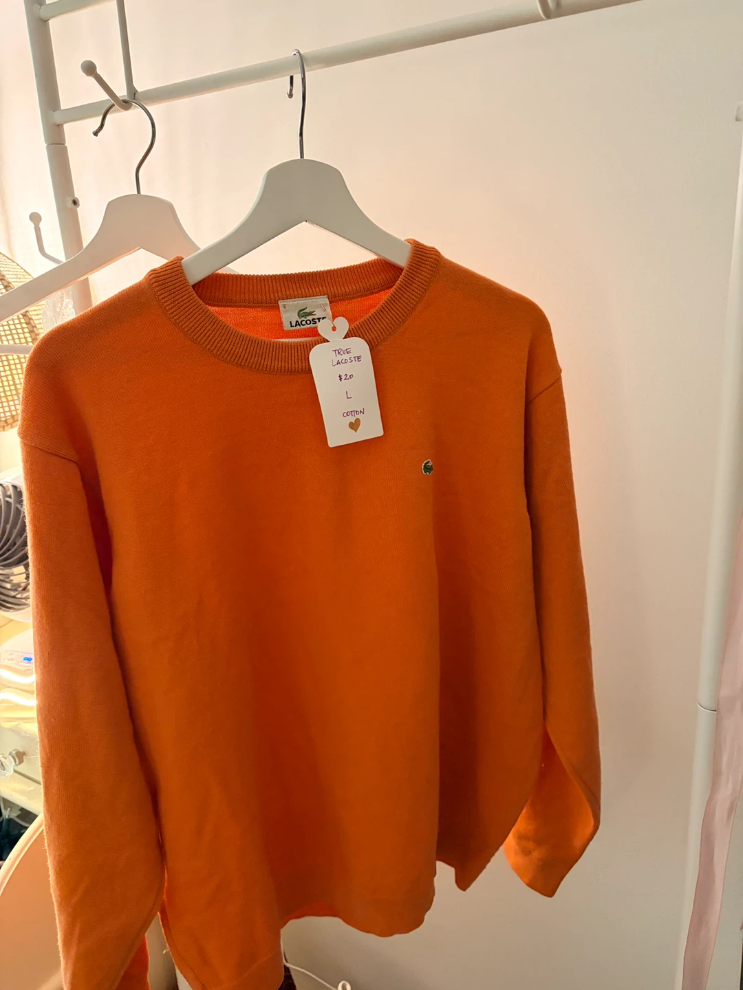 Orange Lacoste Cotton Crewneck Sweater - photo 2