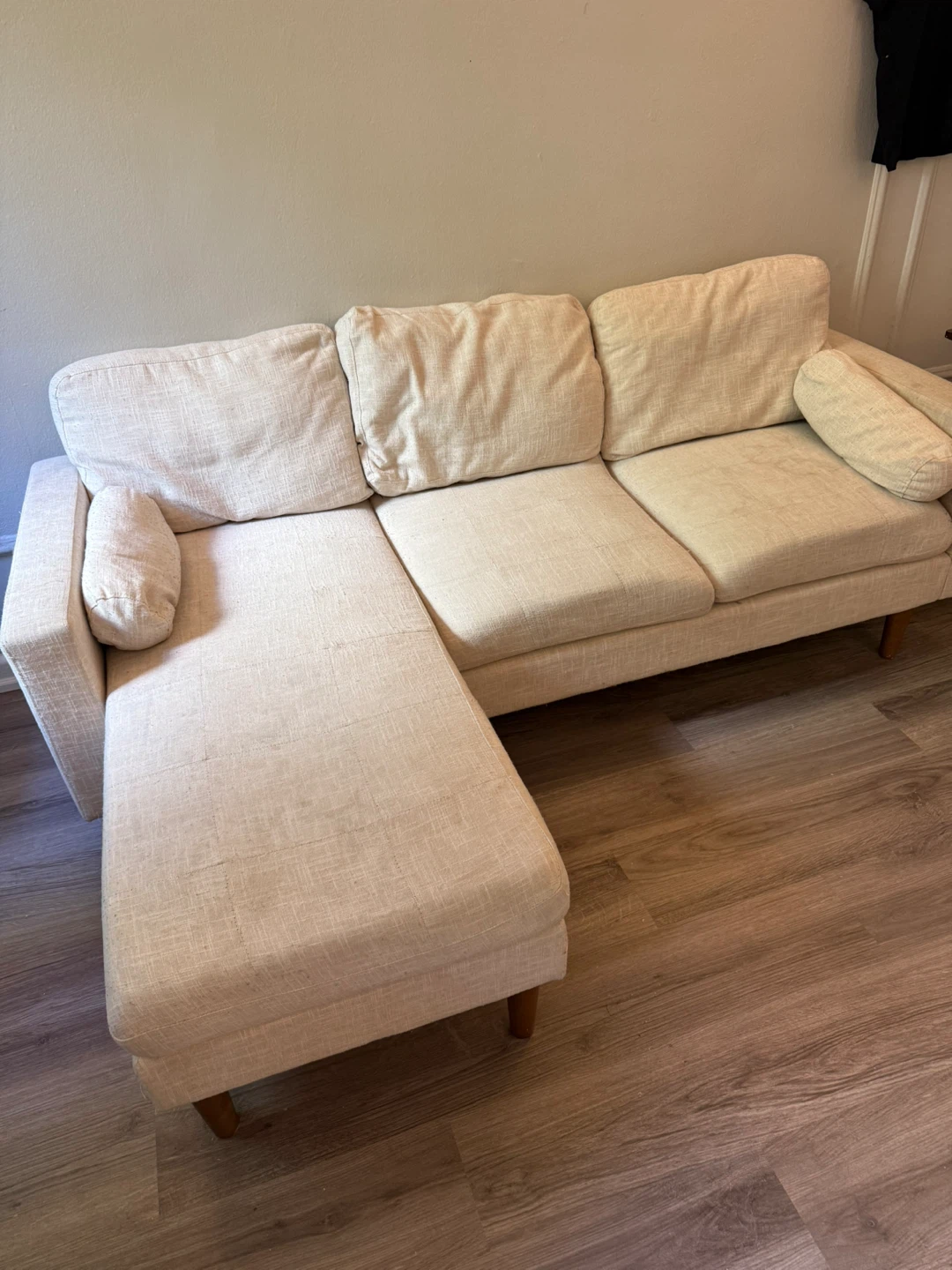 Cream Sectional Sofa - photo 2