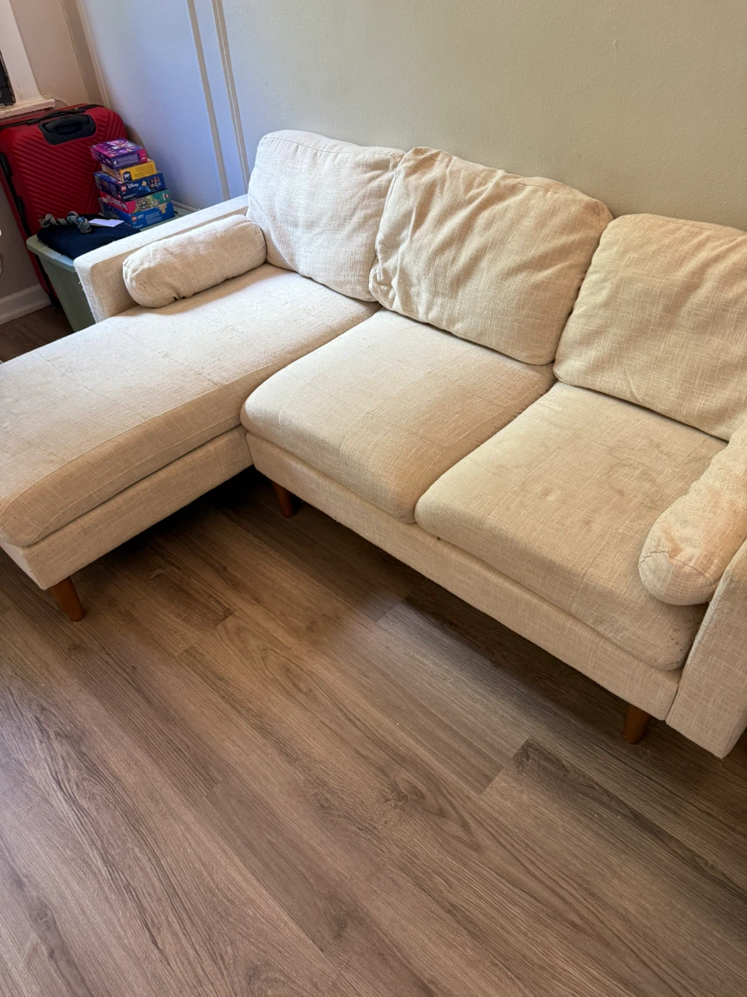 Cream Sectional Sofa - photo 3