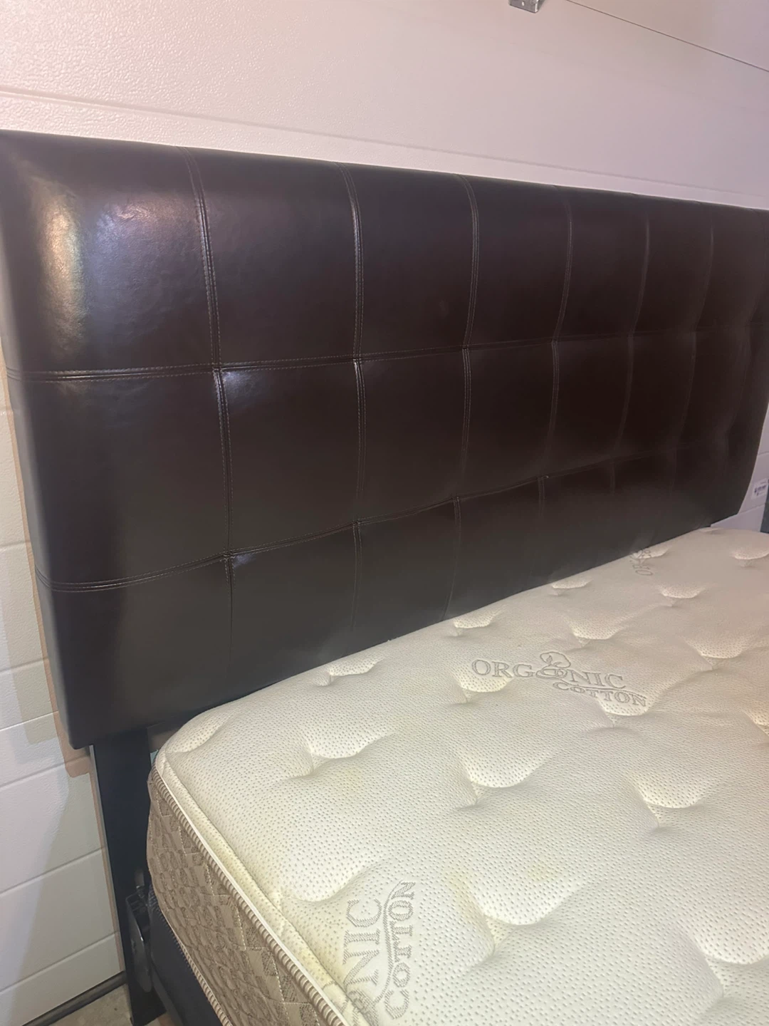 DOUBLE SIZE BED + MATTRESS (DARK BROWN) COMPLETE SET - photo 4