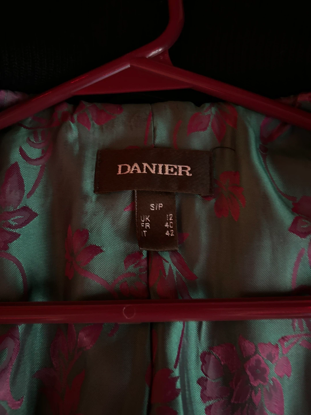DANIER Women’s Black Leather Floral Lining Jacket - photo 3