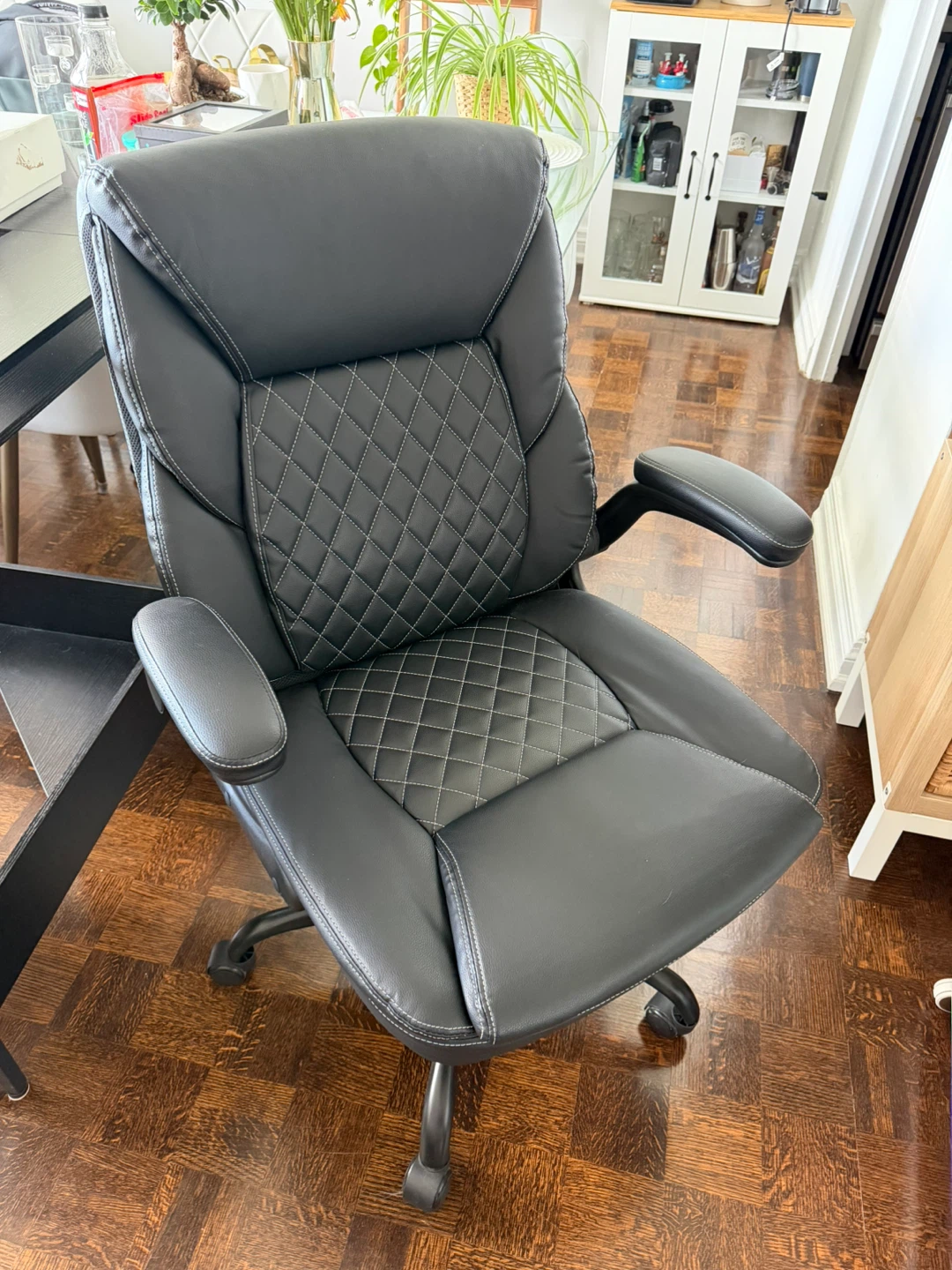 Black Faux Leather Executive Office Chair