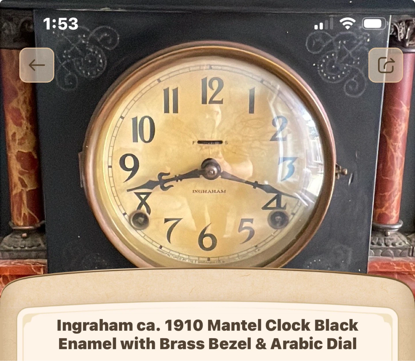 Antique Ingraham Mantel Clock - photo 2